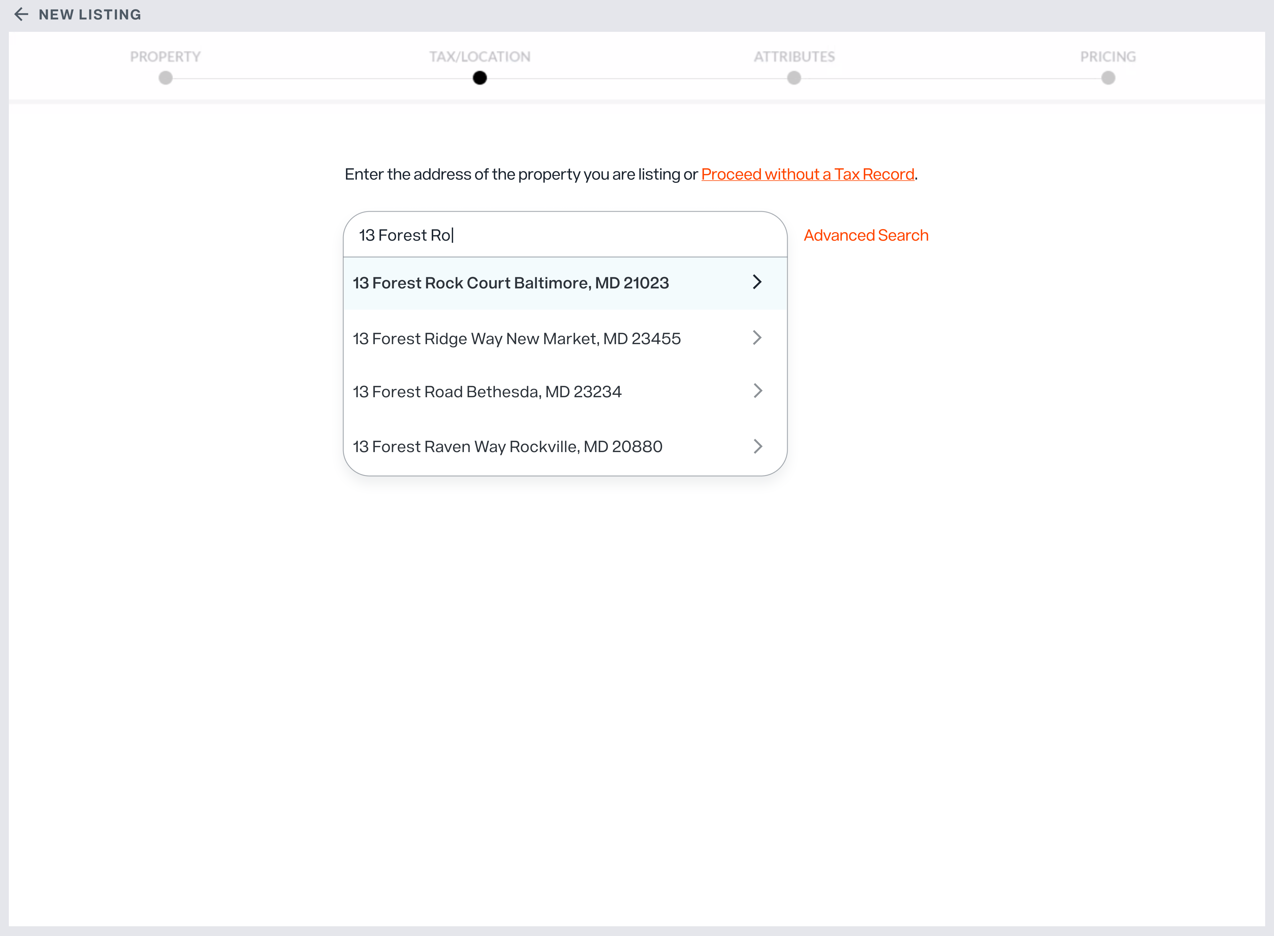 Listing Assistant Search